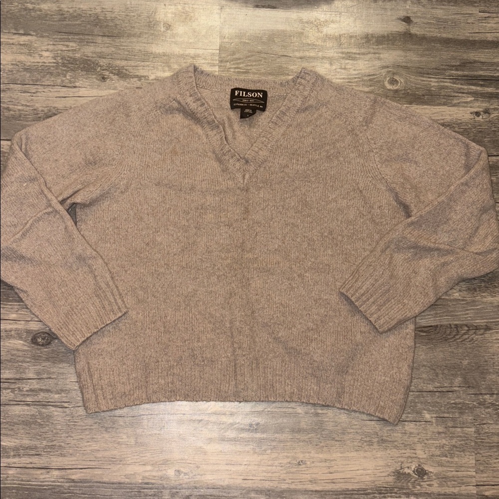 FILSON woman’s made in Scotland - 100 Geelong Lambswool  sweater - XS - Picture 2 of 7